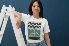 Minimalist Sailboat Waves Three Size Embroidery Design Product Image 3