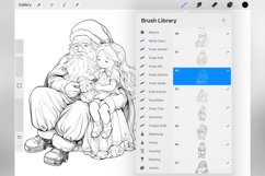 100 Procreate Vintage Santa Stamp Brushes Product Image 3