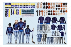 Hockey Family clipart: &quot;HOCKEY CLIPART&quot; Hockey jerseys PNG Product Image 2