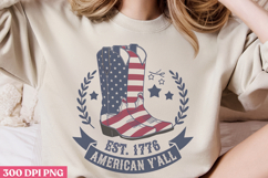 Est. 1776 American y&#039;all PNG, 4th Of July Sublimation PNG Product Image 3