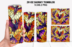 Bats Skinny Tumbler 20oz Wrap Design, Halloween Tumbler PNG Product Image 1