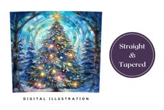 Stained Glass Christmas Tree Tumbler Wrap, Christmas Tumbler Product Image 3