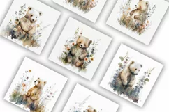 Woodland Bear | Watercolour Clipart JPG Product Image 3