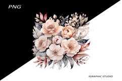 Watercolor Pastel Flowers Clipart, Wedding Flowers Clipart Product Image 1