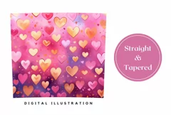 Pastel Pink Tumbler Sublimation, Valentine's Day Tumbler PNG Product Image 3