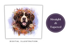 Watercolor Dog Tumbler Wrap, Newfoundland Dog Tumbler Wrap Product Image 3