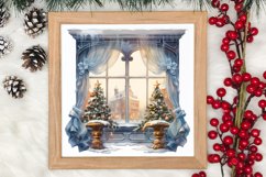 Christmas Window Sublimation Clipart, Christmas Window Product Image 3