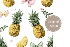 Watercolor Pineapple Tumbler Wrap, Pineapple Sublimation Product Image 3