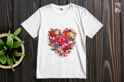 Floral Heart Frame Clipart Sublimation PNG Product Image 3