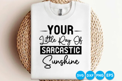 Your Little Ray Of Sarcastic Sunshine quotes SVG Product Image 3