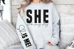 She wake pray slay she is me Sassy SVG PNG Product Image 3