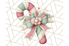 Pastel Christmas Clipart, Mint and Blush Holiday PNG Product Image 3
