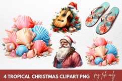 Tropical Christmas Clipart Png Sublimation Product Image 1