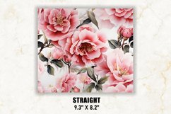 Peony Flowers Tumbler Wrap| Flower Tumbler Sublimation Product Image 3