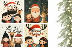 Cozy Christmas Family Pillowcase, Santa Claus Pillow Case Product Image 3