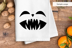 Laughing Jack O Lantern Face With Fangs SVG Product Image 3