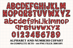 Valentine Alphabet Clip Art, valentines day letters doodle Product Image 3