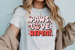 Paws love repeat PNG, Dog lover Sublimation PNG Product Image 3