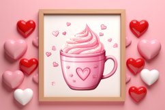 Valentine Coffee Cup Sublimation Clipart Product Image 3