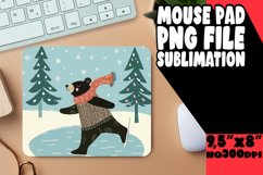 Cheerful Mouse Mat Sublimation Style, Christmas Product Image 1
