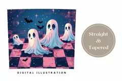 Halloween Tumbler Design, Kawaii Ghost Tumbler Sublimation Product Image 3