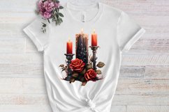 Gothic Halloween Watercolor Clipart PNG, Halloween PNG Product Image 3