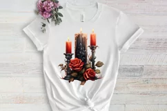 Gothic Halloween Watercolor Clipart PNG, Halloween PNG Product Image 3