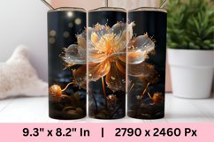 3D Flowers Tumbler Sublimation | 3D Flowers Tumbler Wrap Product Image 3