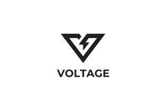 Voltage Letter V Geometric Vector Logo Design Product Image 3