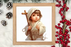 Christmas Baby Jesus Watercolor Clipart, Christmas Baby Jesu Product Image 3