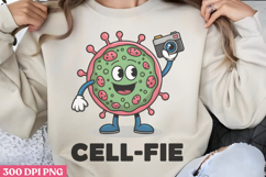 Cell-fie PNG, Chemistry Sublimation PNG Product Image 1