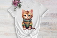 Christmas Cats Sublimation Clipart, Christmas Cats Clipart Product Image 3