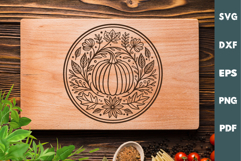 Pumpkin SVG, Fall, Cutting board, Laser cut, Cricut svg Product Image 1