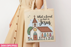 What A Friend We Have In Jesus PNG, Retro Church Sublimation Product Image 1