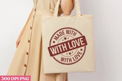 Made With Love PNG, Valentines Day Stamps Clipart PNG Product Image 3