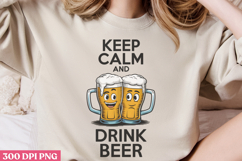 Keep calm and drink beer PNG, Funny Beer Quotes Sublimation Product Image 3