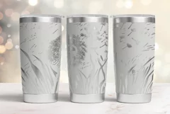 20oz Tumbler laser svg wrap| Floral Dandelions pattern Product Image 3