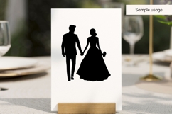 Bride And Groom Silhouette SVG Product Image 3