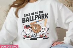 Take me to the ballpark PNG ,Retro Baseball Sublimation Product Image 1