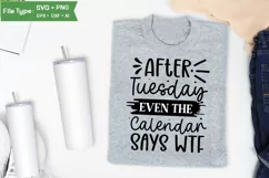 After Tuesday Even The Calendar Says Wtf SVG Cut File Product Image 3