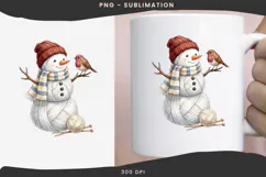Yarn snowman png design for T-shirts Product Image 3