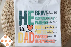 He is Dad PNG, Christian Fathers Day PNG, Fathers Day SVG Product Image 3