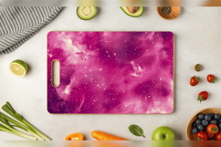 Hot Pink Galaxy Cutting Boards sublimation Design Product Image 3