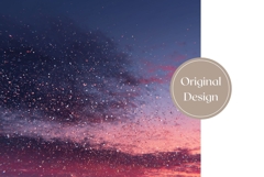 Sunset Tumbler Wrap, Glitter Sky Tumbler Sublimation Product Image 3