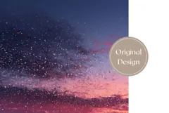 Sunset Tumbler Wrap, Glitter Sky Tumbler Sublimation Product Image 3