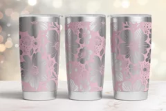 20oz Tumbler laser svg Floral wrap| Wildflowers pattern Product Image 3