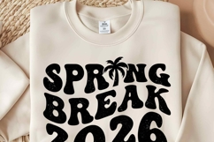 Spring Break 2026 SVG PNG | Retro Beach Vacation 2026 Shirt Product Image 3