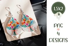 Cartoon Flowers Earrings, Wildflowers Earring Designs Product Image 3