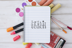 Floral Teach Back to School SVG PNG Product Image 3