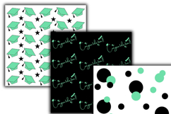 Graduation 2026 green digital papers Product Image 2